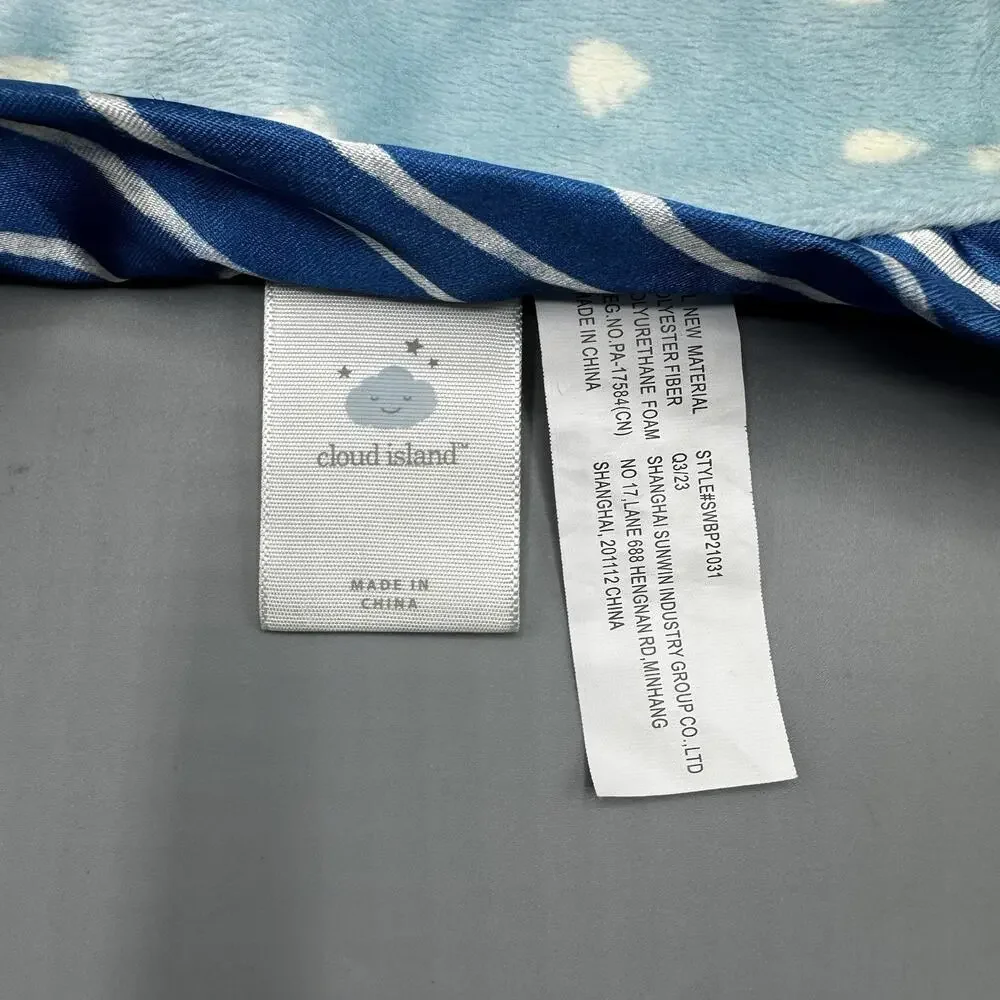 Cloud Island Lovey Dinosaur Blue Dino Baby Blanket Satin Edges Triceratops 14